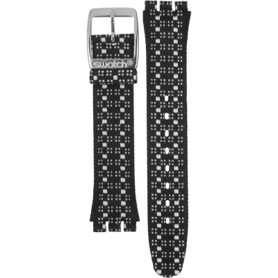Swatch Irony - Medium - YL AYLS184 YLS184 Black Puncher Strap