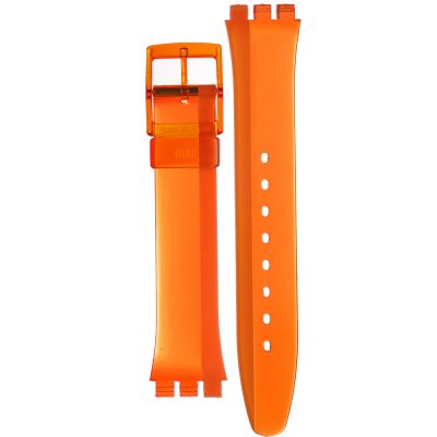 Swatch Plastic - Originals Medium (34mm) /Access/Solar/Musicall/Stop - G/SK/SL/SR/SS/SO28 AGO116 GO116 Bloody Orange Strap