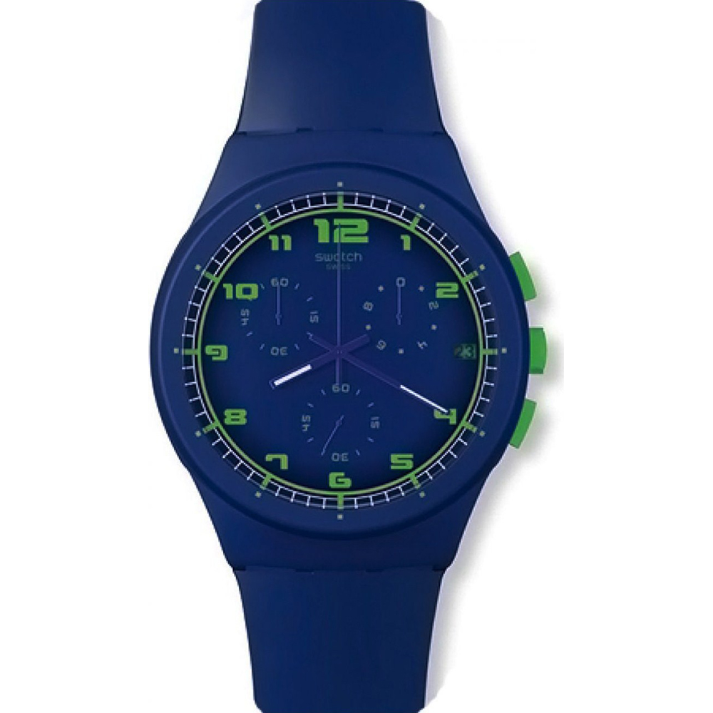 Swatch New Chrono Plastic SUSN400 Blue C Watch