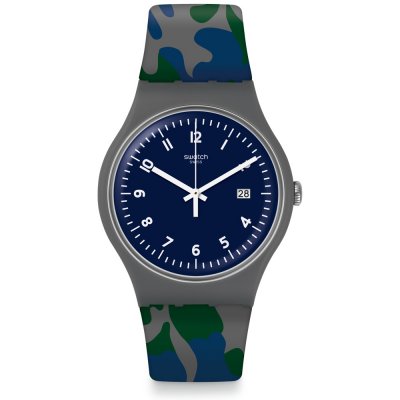Swatch Originals Large (41mm) SUOM400 Camougreen Watch