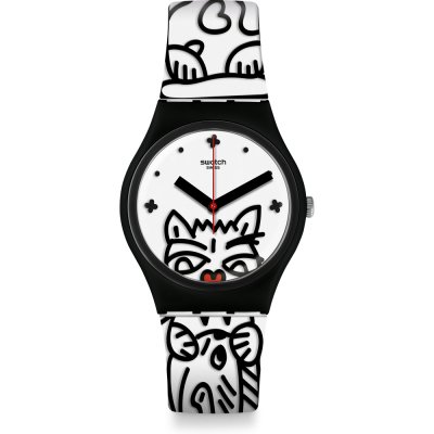 Swatch Originals Medium (34mm) GB322 Comicat Watch