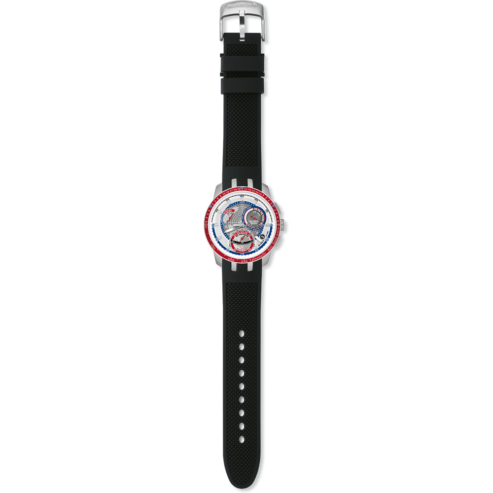 Swatch Retrograde YRS412 Dark Surfaces Watch