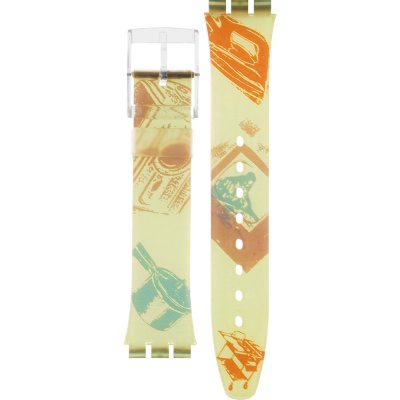 Swatch Plastic - Originals Medium (34mm) /Access/Solar/Musicall/Stop - G/SK/SL/SR/SS/SO28 AGG145 GG145 Windmeal Strap