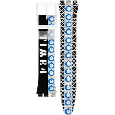 Swatch Plastic - Originals Medium (34mm) /Access/Solar/Musicall/Stop - G/SK/SL/SR/SS/SO28 AGK271 GK271 Time 4 Strap