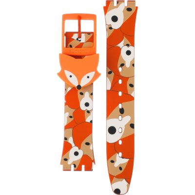 Swatch Plastic - Originals Medium (34mm) /Access/Solar/Musicall/Stop - G/SK/SL/SR/SS/SO28 AGM188 GM188 Fox The Dog Strap