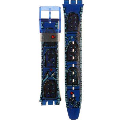 Swatch Plastic - Originals Medium (34mm) /Access/Solar/Musicall/Stop - G/SK/SL/SR/SS/SO28 AGN196 GN196 Amour Total Strap