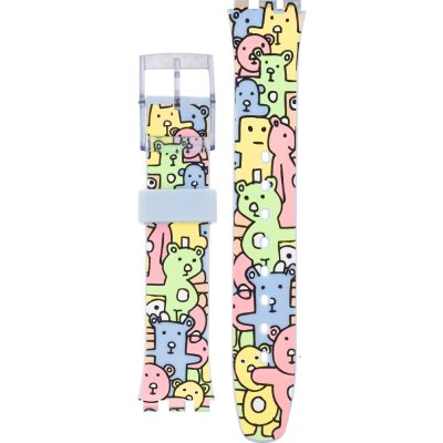 Swatch Plastic - Originals Medium (34mm) /Access/Solar/Musicall/Stop - G/SK/SL/SR/SS/SO28 AGS136 GS136 Snuggle Bunch Strap