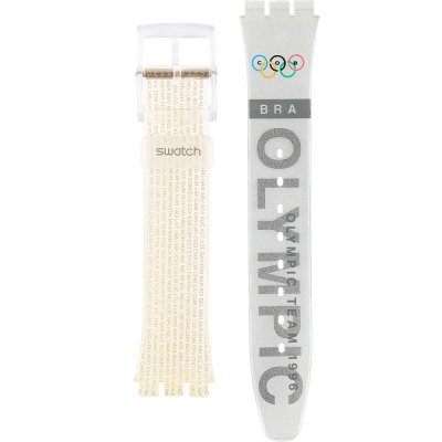 Swatch Plastic - Originals Medium (34mm) /Access/Solar/Musicall/Stop - G/SK/SL/SR/SS/SO28 AGZ150R GZ150R Olympic Team Brazil Strap