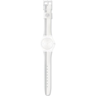 Swatch Plastic - Originals Medium (34mm) /Access/Solar/Musicall/Stop - G/SK/SL/SR/SS/SO28 AGZ194 GZ194 White Crosscourt Strap