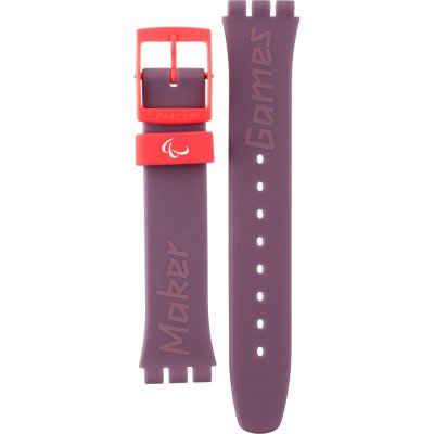 Swatch Plastic - Originals Medium (34mm) /Access/Solar/Musicall/Stop - G/SK/SL/SR/SS/SO28 AGZ272 GZ272 Paralympic Volunteer Strap