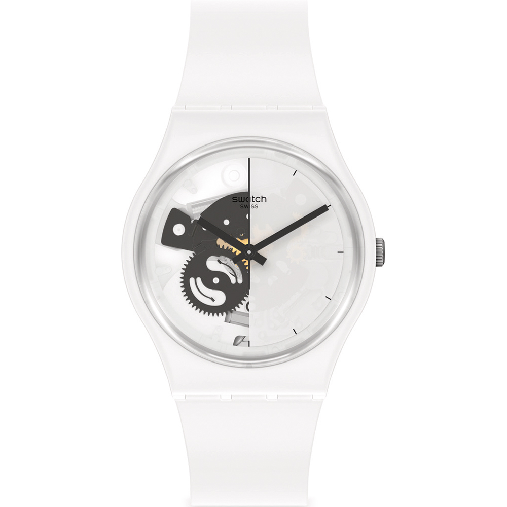 Swatch Standard Gents SO31W101 Live Time White Watch
