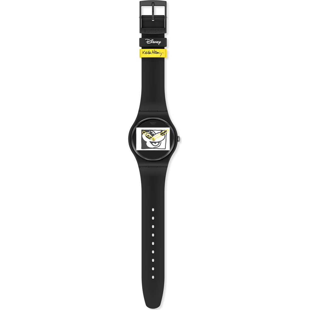 Swatch The Originals SUOZ337 Mickey blanc sur noir Watch • EAN:  7610522833166 • Watch.co.uk