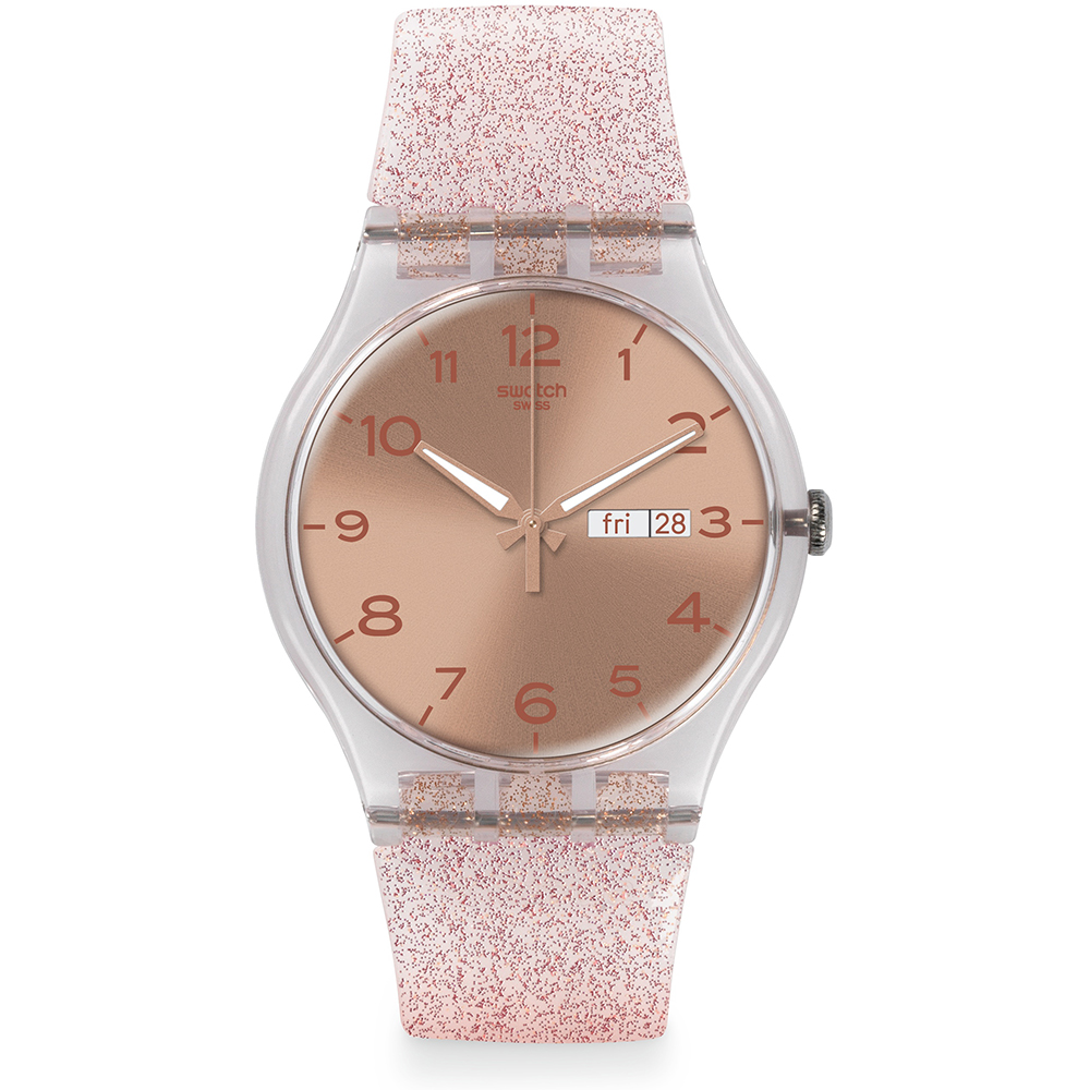 Swatch NewGent SUOK703 Pink Glistar Watch