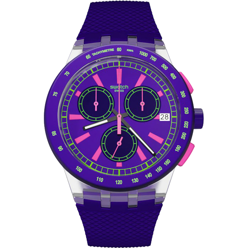 Swatch New Chrono Plastic SUSK400 Purp-Lol Watch