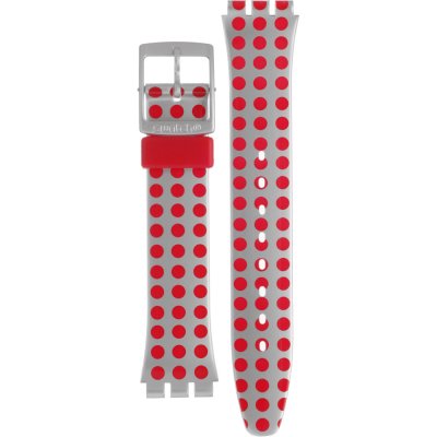 Swatch Plastic - Originals Medium (34mm) /Access/Solar/Musicall/Stop - G/SK/SL/SR/SS/SO28 AGE240 GE240 Red Flush Strap