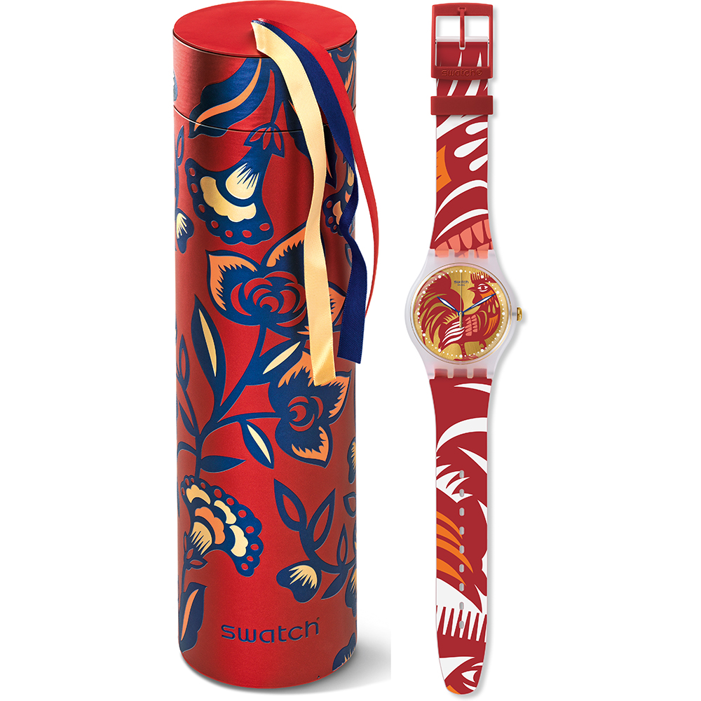 Swatch Chinese New Year Specials SUOZ226 Rocking Rooster Watch