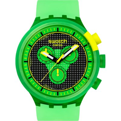 Swatch Big Bold SB02G100 Glowingly Green Watch