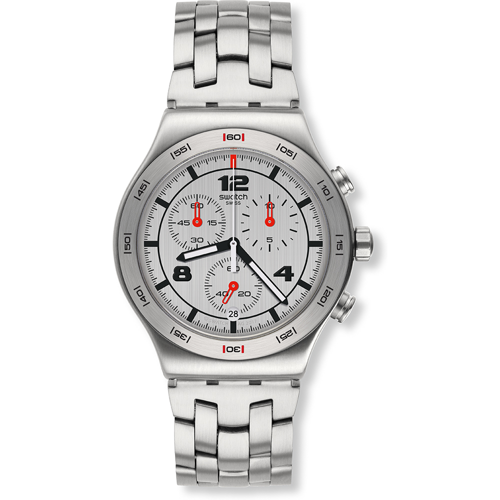 Swatch Irony - Chrono New YVS447G Silver Again Watch