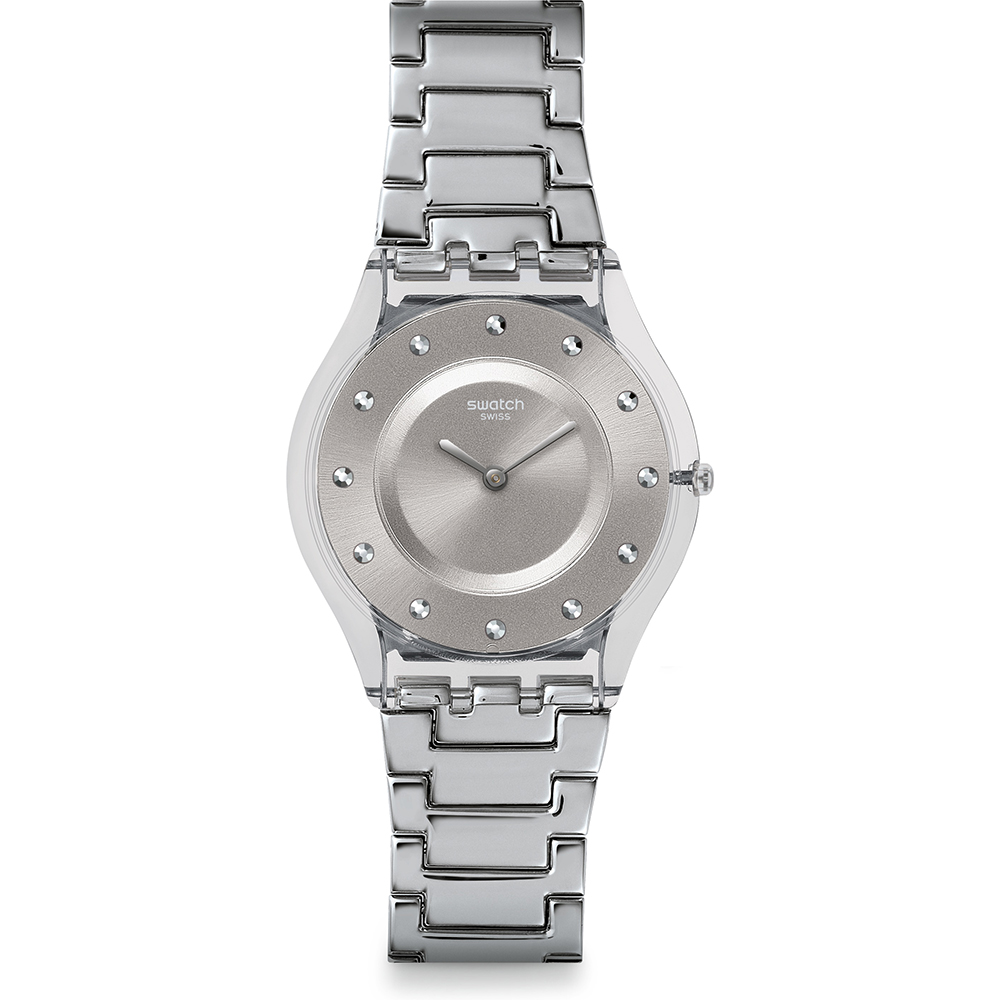 Swatch Skin SFK393G Silver Drawer Watch