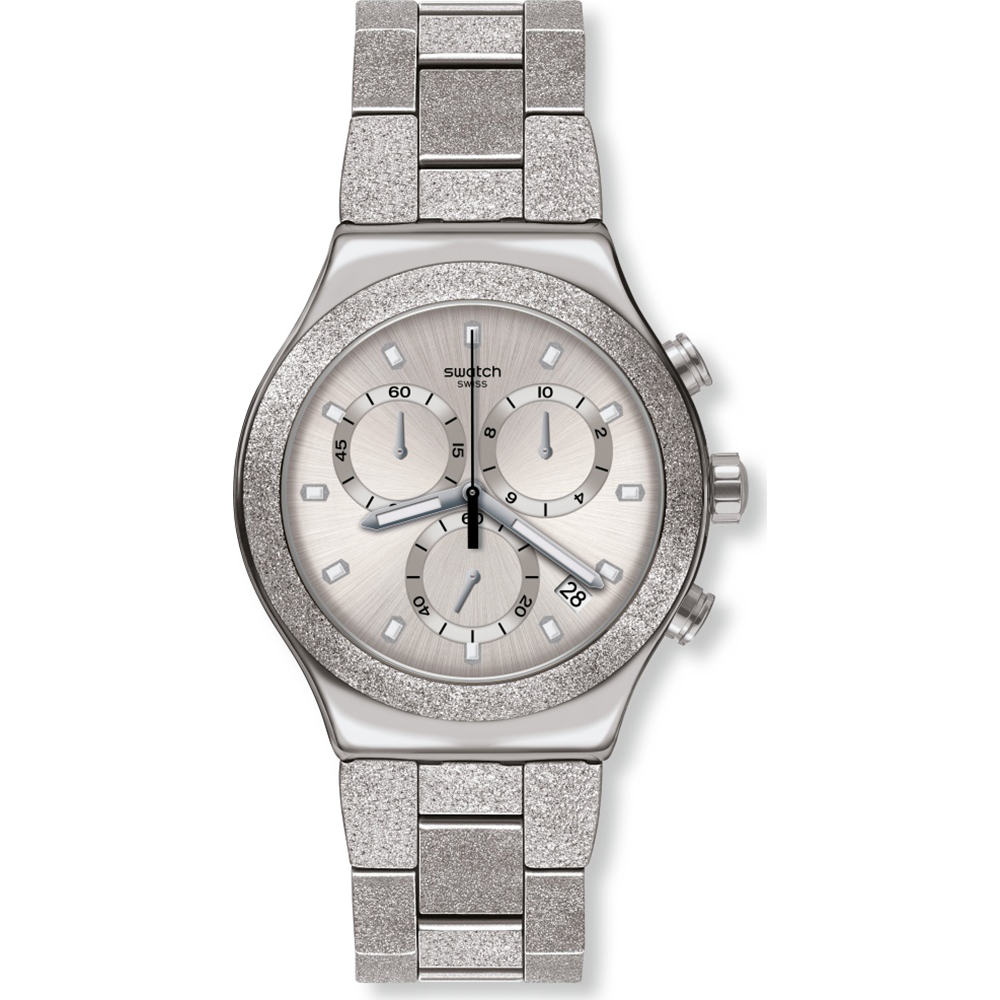Swatch Irony - Chrono New YVS472G Silver Explosion Watch