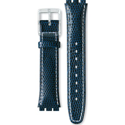 Swatch Plastic - Originals Medium (34mm) /Access/Solar/Musicall/Stop - G/SK/SL/SR/SS/SO28 ASLK110 SLK110 Blue Through Strap