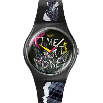 Swatch Originals Large (41mm) SO32B122 Blank Check Watch