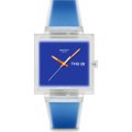 Swatch What If - Square SO38K701 What If... Jelly see thru blue? Watch