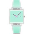Swatch What If - Square SO38K702 What If... Jelly see thru mint? Watch