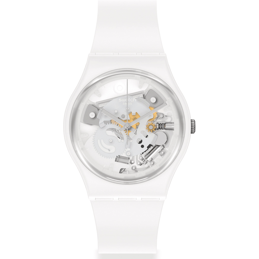 Swatch Standard Gents SO31W102 Spot Time White Watch