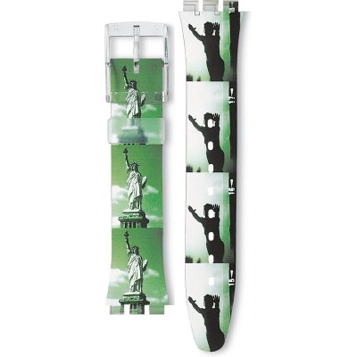 Swatch Plastic - Originals Medium (34mm) /Access/Solar/Musicall/Stop - G/SK/SL/SR/SS/SO28 ASRK104E SRK104E World Solar USA Strap