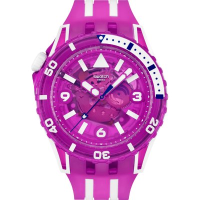 Swatch Scubaqua SSCU09P100 Flower Hat Watch