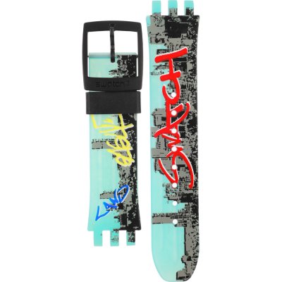 Swatch Plastic - Chrono Plastic - SUI/SUK ASUIB406 SUIB406 Funky Words Strap