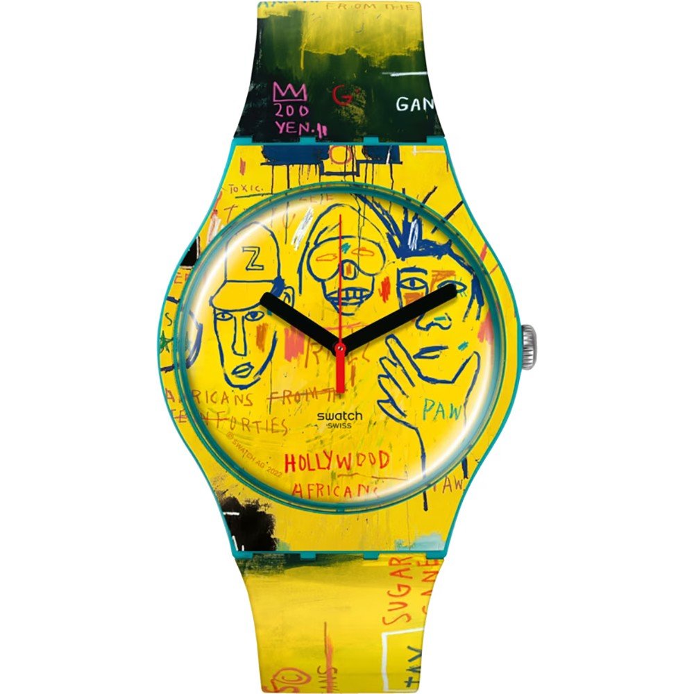 Swatch NewGent SUOZ354 Hollywood Africans by Jean-Michel Basquiat Watch
