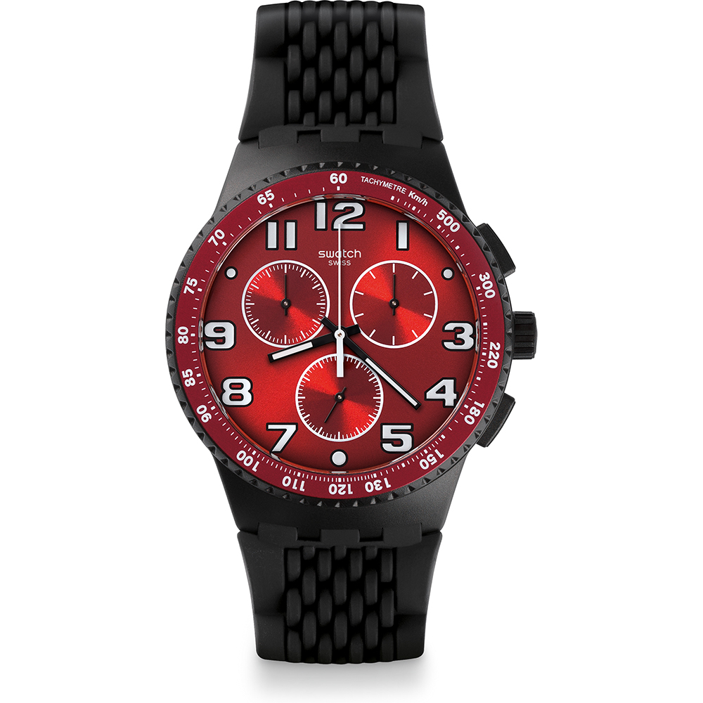 Swatch New Chrono Plastic SUSB101 Testa Di Oro Watch