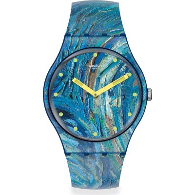 Swatch Originals Large (41mm) SUOZ335 The starry night by Vincent van Gogh Watch