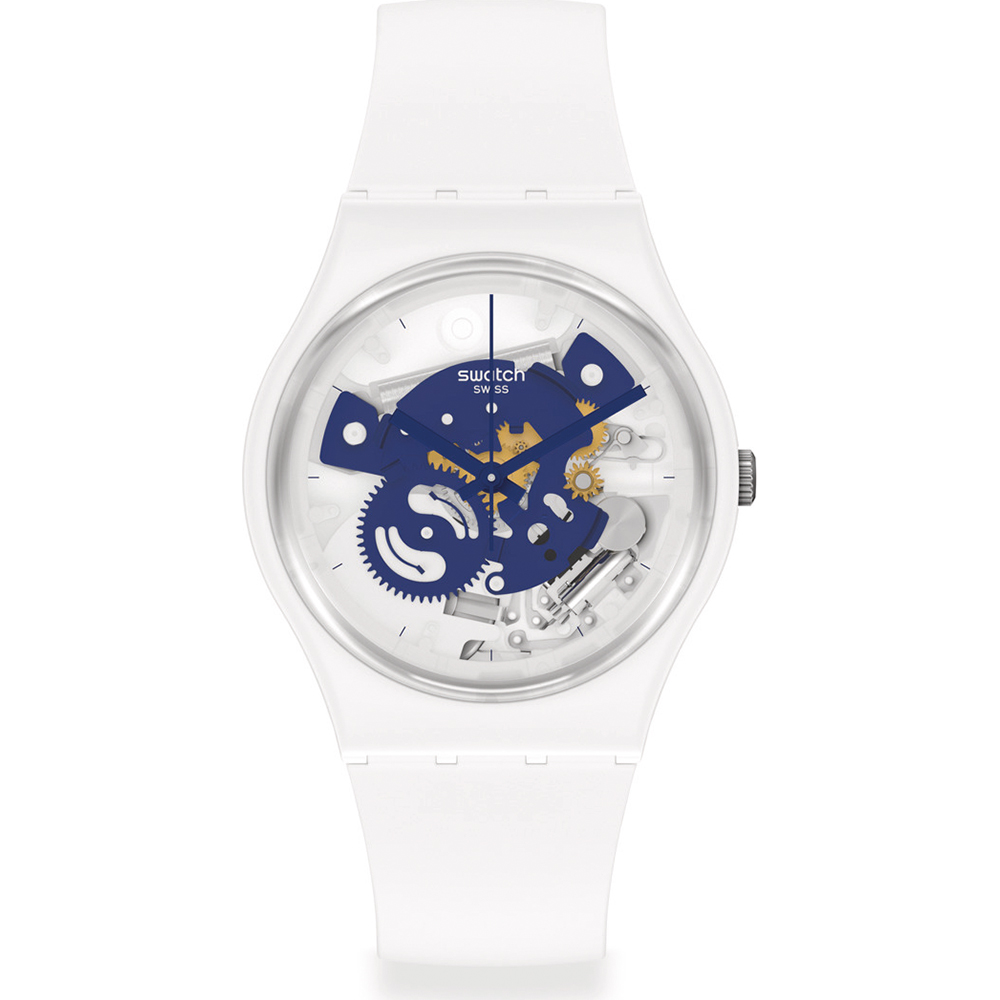 Swatch Standard Gents SO31W103 Time to blue small Watch