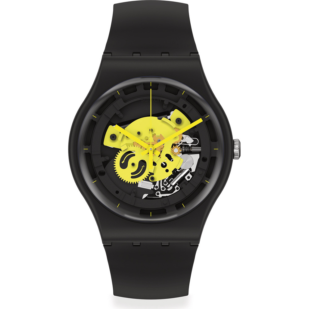 Swatch NewGent SO32B111 Time to yellow big Watch