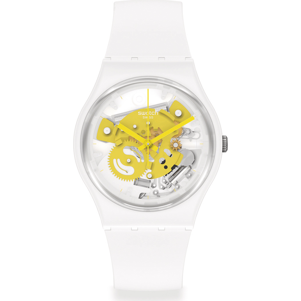 Swatch Standard Gents SO31W105 Time to yellow small Watch