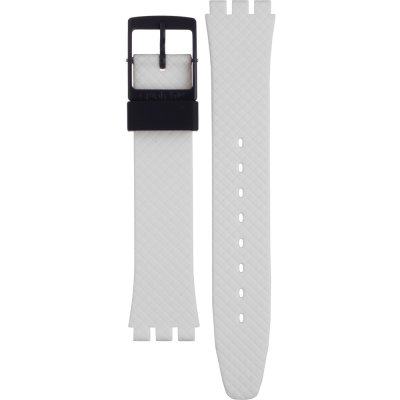 Swatch Plastic - Originals Medium (34mm) /Access/Solar/Musicall/Stop - G/SK/SL/SR/SS/SO28 AGN720 GN720 White Delight Strap