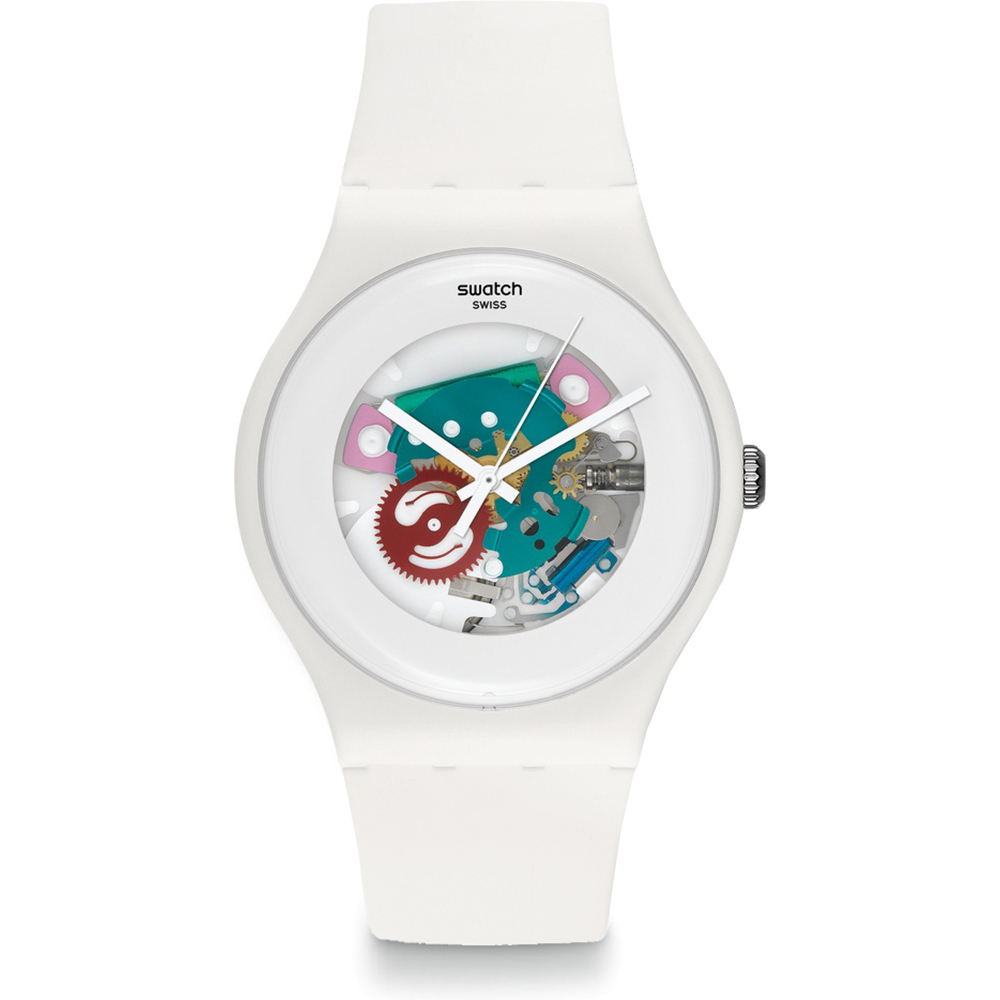 Swatch NewGent SUOW100 White Lacquered Watch