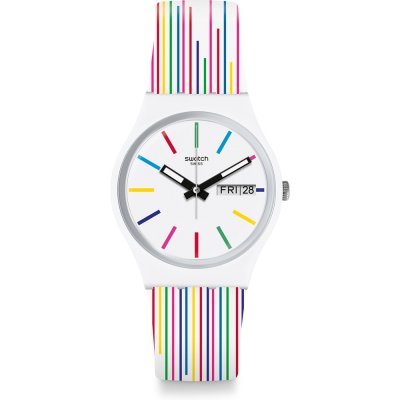 Swatch Originals Medium (34mm) GW712 White Samba Watch