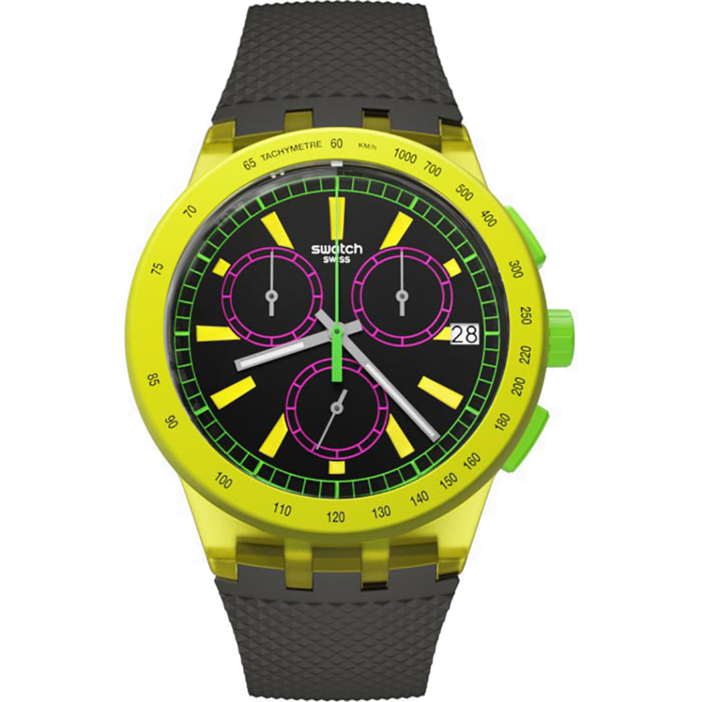 Swatch New Chrono Plastic SUSJ402 Yel-Lol Watch