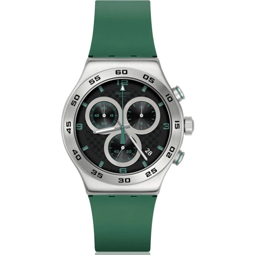 Swatch Irony - Chrono New YVS525 Crimson Carbonic Green Watch
