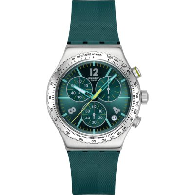 Swatch Irony - Chrono New YVS535 Greenshift glow Watch