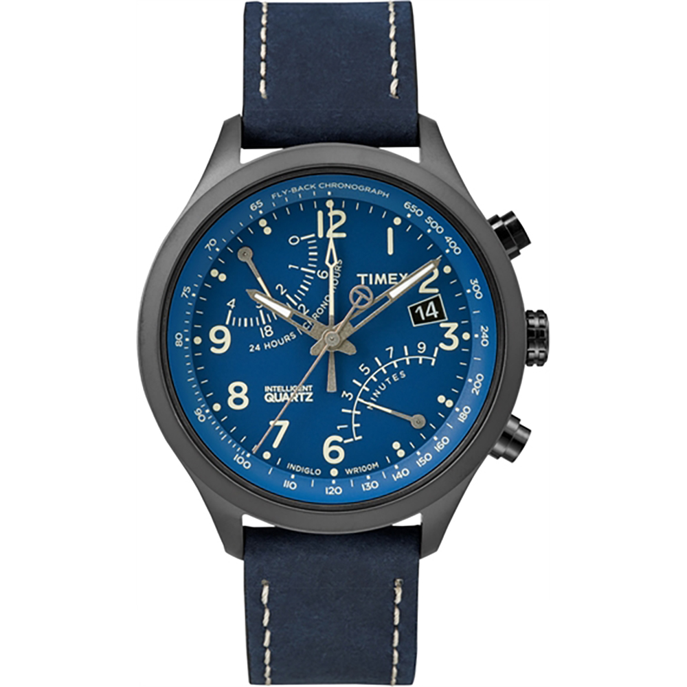 Timex IQ T2P380 IQ Fly-Back Watch