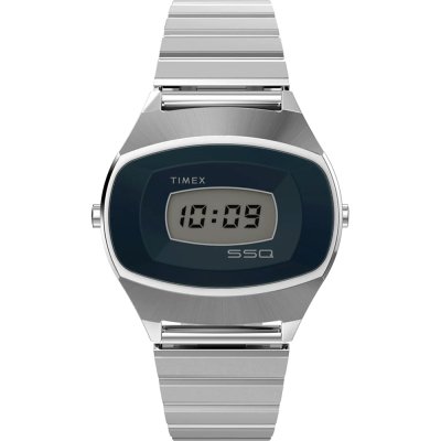 Timex Q TW2Y06100 1975 SSQ Digital Reissue Watch